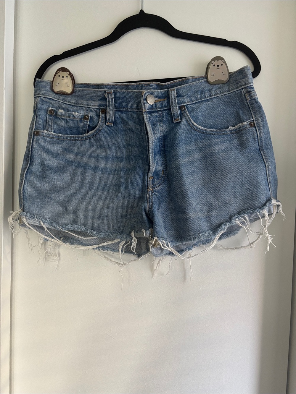 BDG Urban Outfitters Light Blue Distressed Cutoff Denim Jean Shorts 28